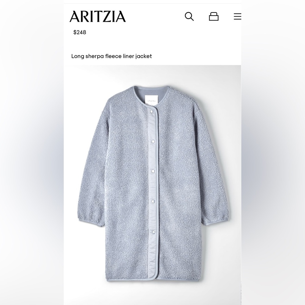 Aritzia Sherpa Longliner Jacket
